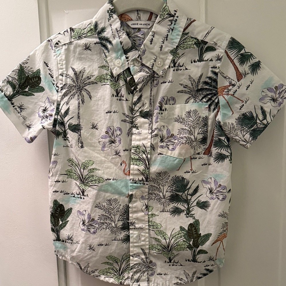 Janie and Jack Floral Print Shirt